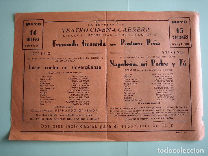 Carteles espect&aacute;culos: Antiguo cartel o programa de teatro y Variedades. - Foto 2