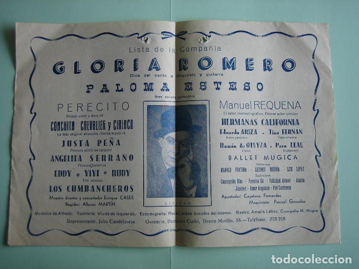 Carteles espect&aacute;culos: Antiguo cartel o programa de teatro y variedades - Foto 2