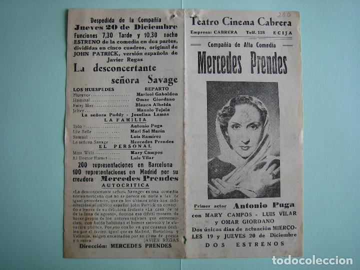 Carteles espect&aacute;culos: Antiguo cartel o programa de teatro y variedades - Foto 1