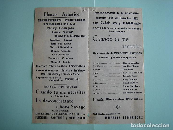 Carteles espect&aacute;culos: Antiguo cartel o programa de teatro y variedades - Foto 2