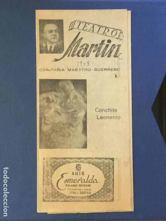 Carteles espect&aacute;culos: PROGRAMA TEATRO MARTIN. OBRA LOS PA&Iacute;SES BAJOS. A&Ntilde;O 1949. - Foto 1