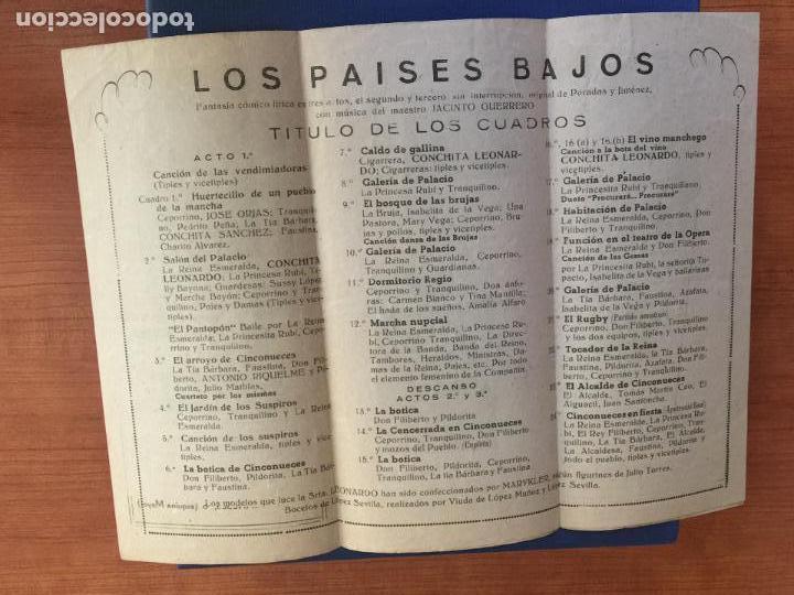 Carteles espect&aacute;culos: PROGRAMA TEATRO MARTIN. OBRA LOS PA&Iacute;SES BAJOS. A&Ntilde;O 1949. - Foto 3