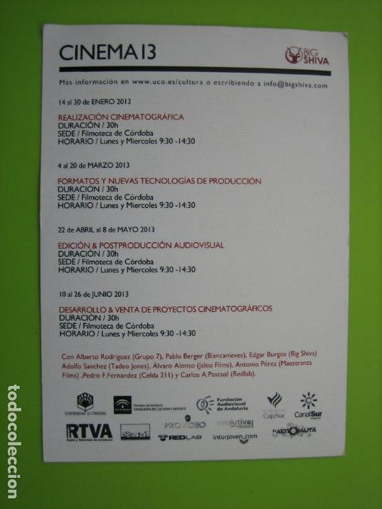 Carteles espect&aacute;culos: Cartelito Cinema 13 - Foto 2