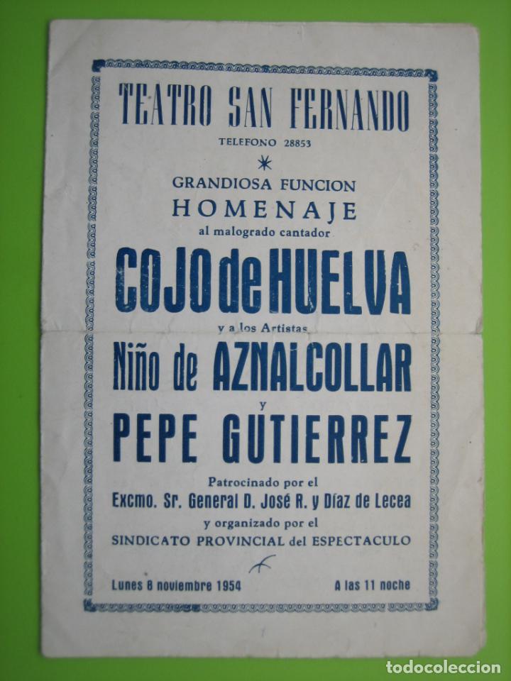 Carteles espect&aacute;culos: Antigu programa flamenco 1954 - Foto 1