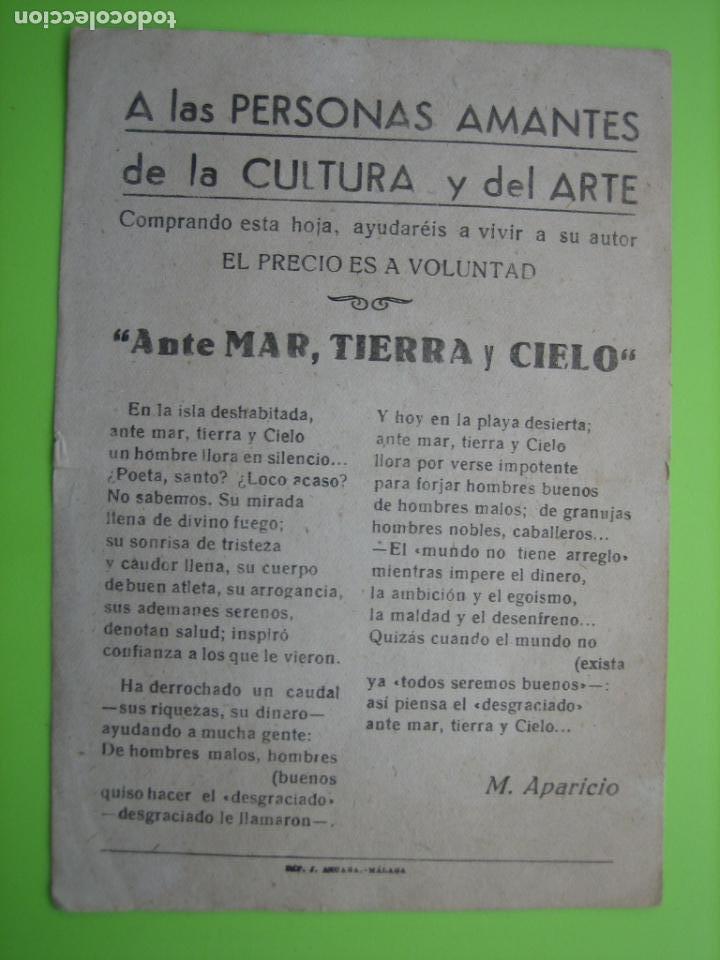 Carteles espect&aacute;culos: Antiguo cartelito de espectaculo. M Aparicio - Foto 1