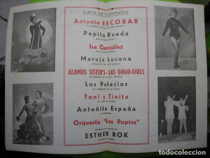 Carteles espect&aacute;culos: Antiguo programa de espect&aacute;culos.Manolo Escobar - Foto 2