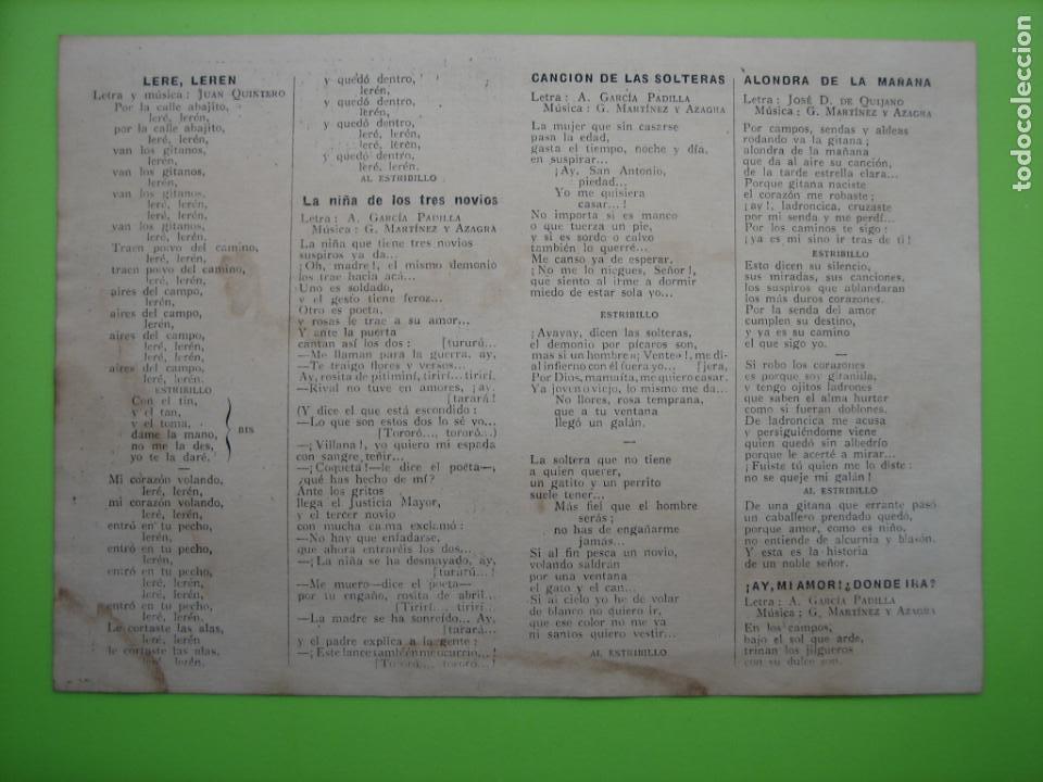 Carteles espect&aacute;culos: Antiguo programa de espect&aacute;culos.Estrellita Castro - Foto 2