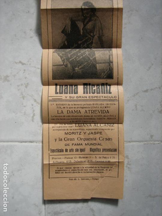 Carteles espect&aacute;culos: Antiguo cartel de espect&aacute;culo. Luna Alca&ntilde;iz - Foto 1