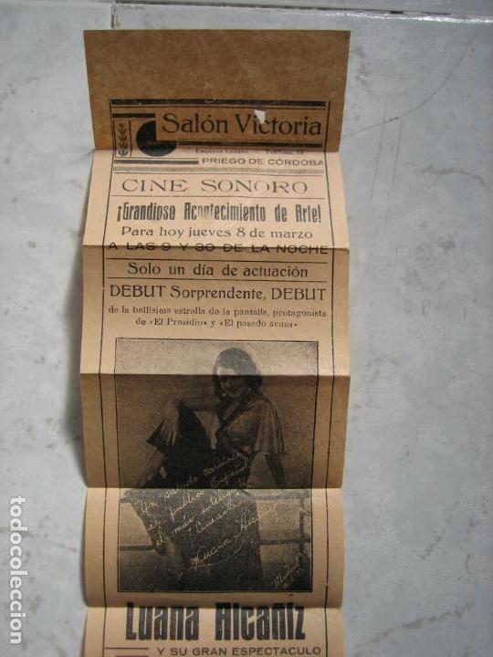 Carteles espect&aacute;culos: Antiguo cartel de espect&aacute;culo. Luna Alca&ntilde;iz - Foto 3