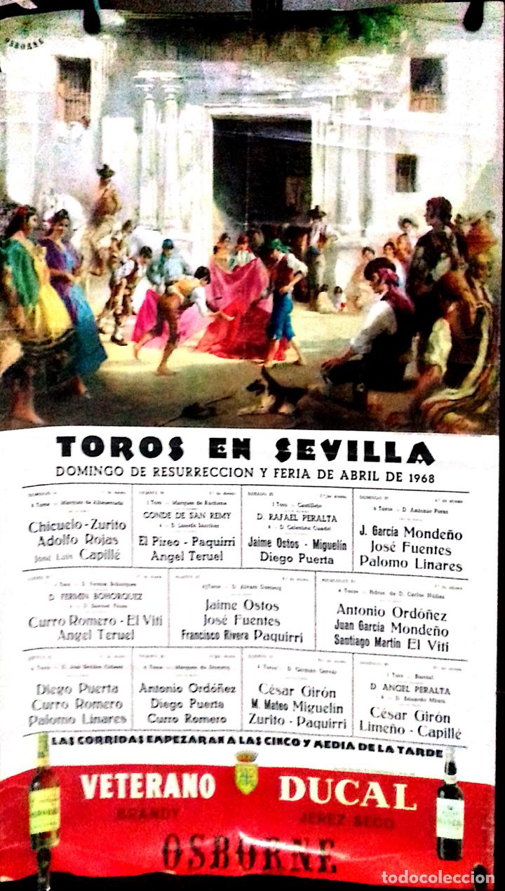 Carteles espect&aacute;culos: CARTEL. TOROS EN SEVILLA. 1968. - Foto 1