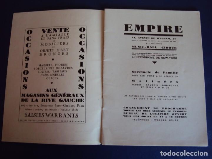 Carteles espect&aacute;culos: (RE-190307) PROGRAMA MUSIC HALL CIRQUE 1929-1930 - Foto 2