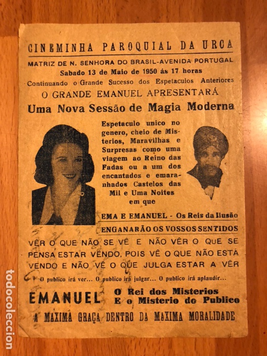 Carteles espect&aacute;culos: Programa teatro brasil urca ilusionismo magia mago ema e Manuel - Foto 1