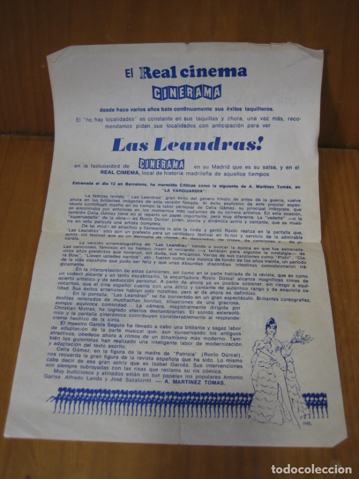 Carteles espect&aacute;culos: Antiguo programa de cine El Le&oacute;n de invierno. El Real Cinema. Cinerama - Foto 2