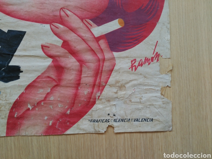 Carteles espect&aacute;culos: Cartel de VIDA ROBADA. Litograf&iacute;a de RAM&Oacute;N. 67X99 CM - Foto 3