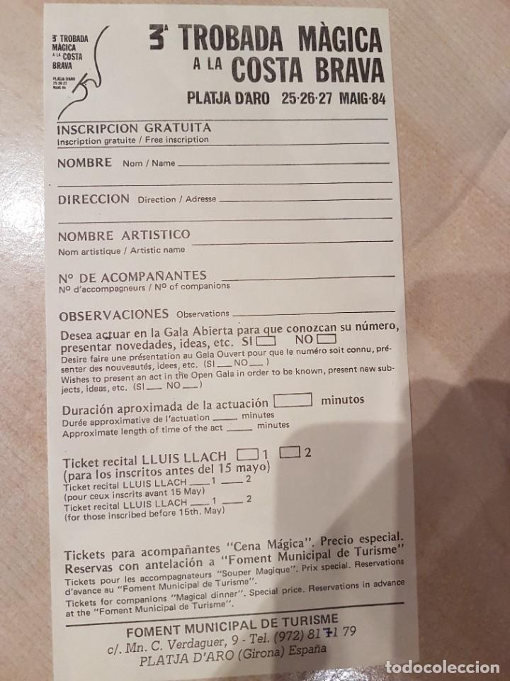 Carteles espect&aacute;culos: Programa 3a Trobada M&agrave;gica de la Costa Brava . 1.984 - Foto 2
