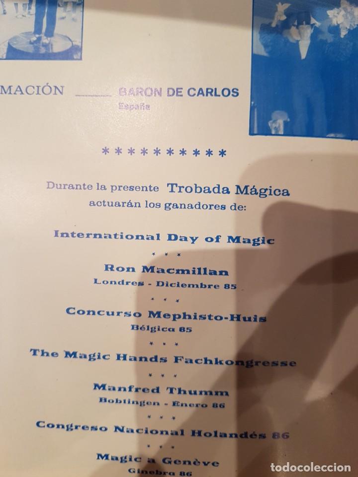 Carteles espect&aacute;culos: MAGIA PROGRAMA 5a TROBADA M&Agrave;GICA PLATJA DARO 1986 - Foto 8
