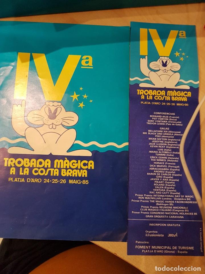 Carteles espect&aacute;culos: MAGIA IV TROBADA M&Agrave;GICA DE PLATJA DARO 1985 PROGRAMA A4 - Foto 1