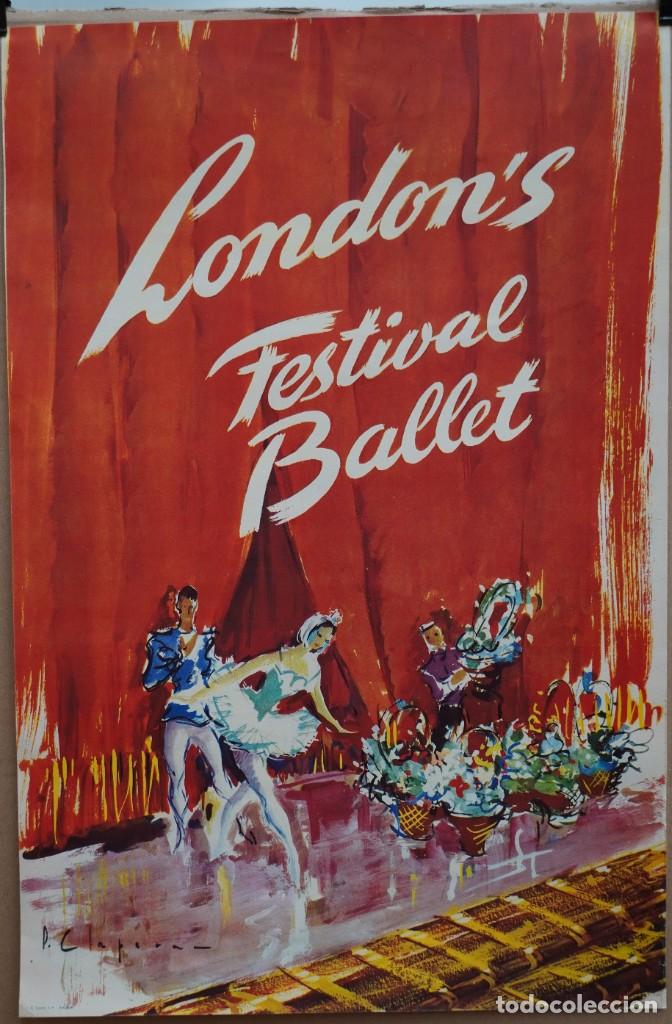 Carteles Espectáculos: CARTEL DEL LONDONS FESTIVAL BALLET - PERE CLAPERA - 53 X 35 CM. - Foto 1 - 215196447