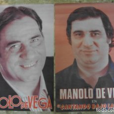 Carteles Espectáculos: 2 CARTEL DE MANOLO DE VEGA - FLAMENCO POSTER 1989 Y 1990
