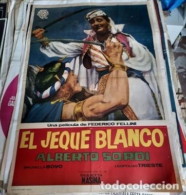 Carteles espect&aacute;culos: CARTEL DE LA PEL&Iacute;CULA EL JEQUE BLANCO, 1964 - Foto 1