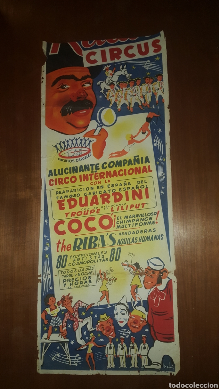 Carteles espect&aacute;culos: cartel de circo 1900 - Foto 1