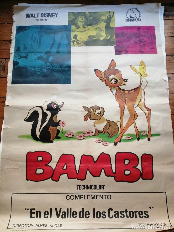 Carteles espect&aacute;culos: CARTEL DE CINE BAMBY DISNEY - Foto 1