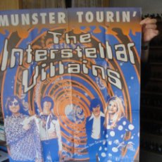 Carteles Espectáculos: CARTEL POSTER THE INTERSTELLAR VILLAINS TOUR - MUNSTER RECORDS 1990 - 90 X 60 CMS. Lote 315346168