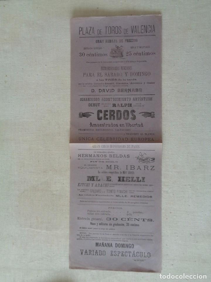 Carteles espect&aacute;culos: PLAZA DE TOROS DE VALENCIA.-267 - Foto 1