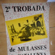 Carteles Espectáculos: CARTEL 2ª TROBADA DE MULASSES DE CATALUNYA MONTBLANC TARRAGONA 1994. FOTO VICENÇ BASULTO CASAS. Lote 364065576