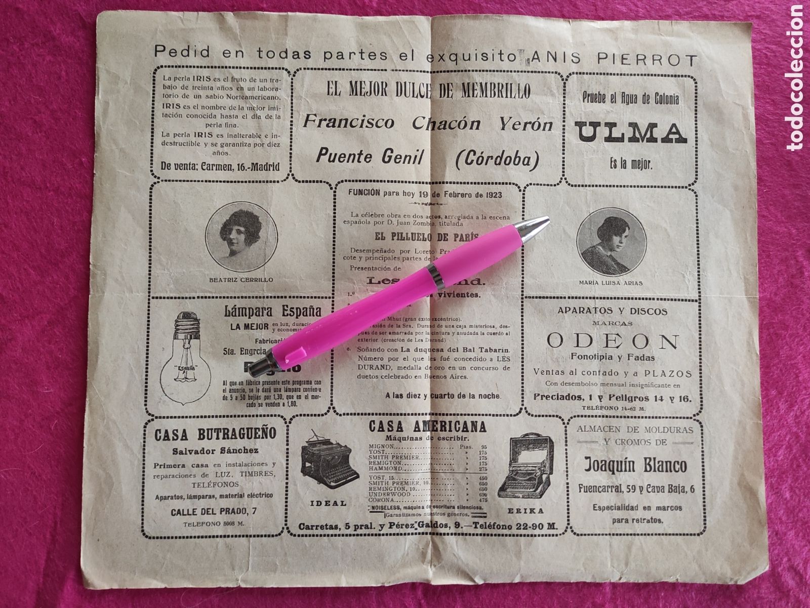 Carteles espect&aacute;culos: PROGRAMA TEATRO-CIRCO PRICE 1923. - Foto 2