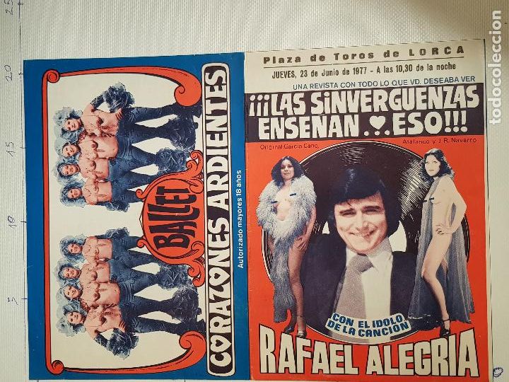 Carteles espect&aacute;culos: RAFAEL ALEGRIA- PLAZA DE TOROS DE LORCA - Foto 1
