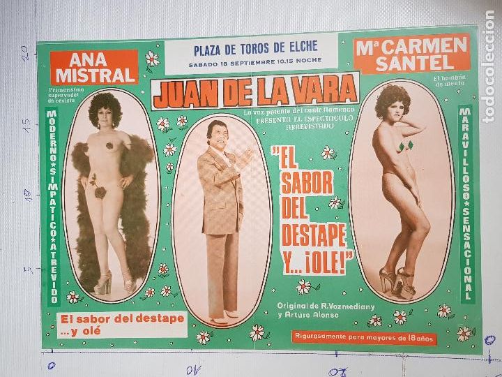 Carteles espect&aacute;culos: JUAN DE LA VERA -PLAZA DE TOROS ELCHE - Foto 1