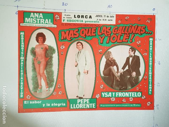 Carteles espect&aacute;culos: PEPE LLORENTE-PLAZA DE TOROS LORCA - Foto 1