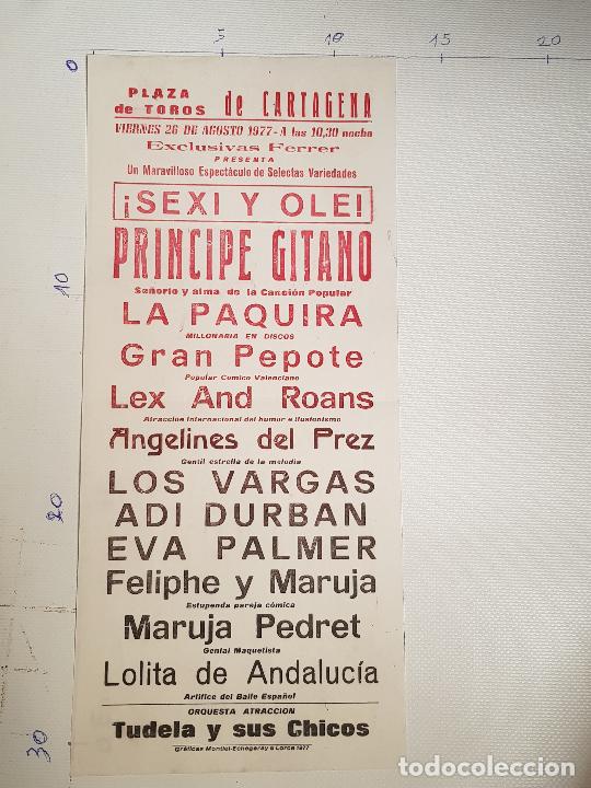 Carteles espect&aacute;culos: PRINCIPE GITANO-PLAZA DE TOROS DE CARTAGENA - Foto 1