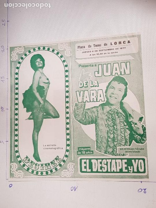 Carteles espect&aacute;culos: JUAN DE LA VARA-PLAZA DE TOROS DE LORCA - Foto 1