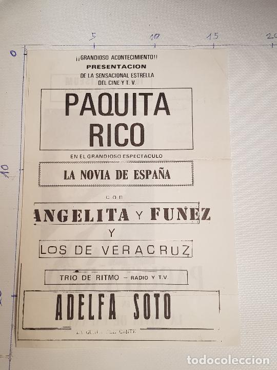 Carteles espect&aacute;culos: PAQUITA RICO - Foto 2