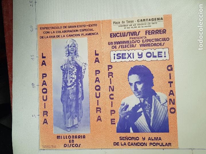 Carteles espect&aacute;culos: PRINCIPE GITANO-PLAZA DE TOROS DE CARTAGENA - Foto 1