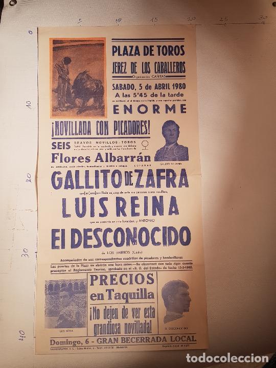 Carteles espect&aacute;culos: PLAZA DE TOROS DE JEREZ DE LOS CABALLEROS - Foto 1
