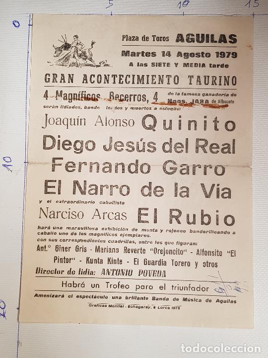 Carteles espect&aacute;culos: PLAZA DE TOROS DE AGUILAS - Foto 1