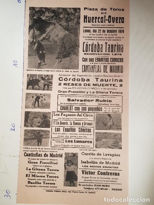 Carteles espect&aacute;culos: PLAZA DE TOROS DE HUERCAL OVERA - Foto 1