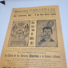 Carteles Espectáculos: CARTEL CIRCO MARAVILLAS EN TERRASSA 1930 DOBLE CON BANDO EN EL REVERSO. EJEMPLAR UNICO EN TC