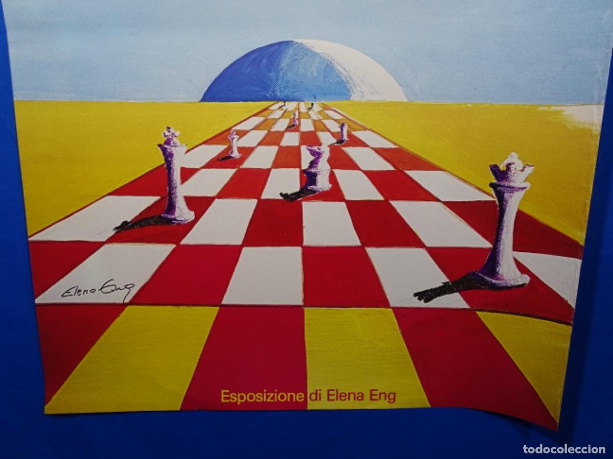 Carteles espect&aacute;culos: GRAN CARTEL AJEDREZ 7&ordm; OPEN LUGANO 1982. - Foto 3