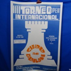 Carteles Espectáculos: GRAN CARTEL AJEDREZ IIII TORNEO INTERNACIONAL BADALONA 1978.