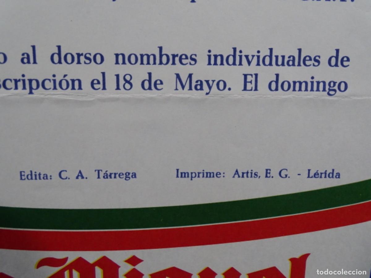 Carteles espect&aacute;culos: CARTEL DE AJEDREZ OPEN DE TARREGA 1985. - Foto 5