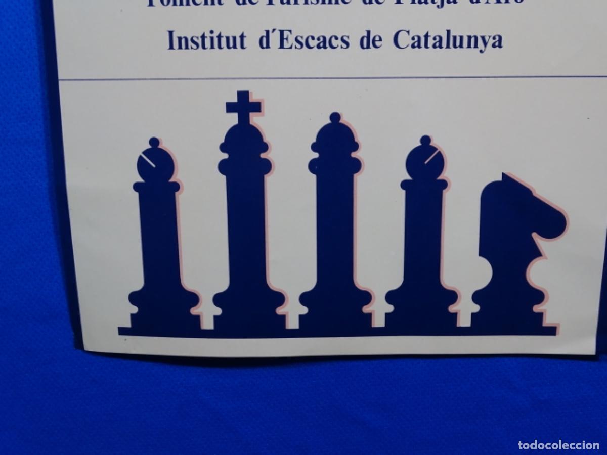 Carteles espect&aacute;culos: CARTEL DE AJEDREZ ESCACS PLATJA D&rsquo;ARO 1984. - Foto 4