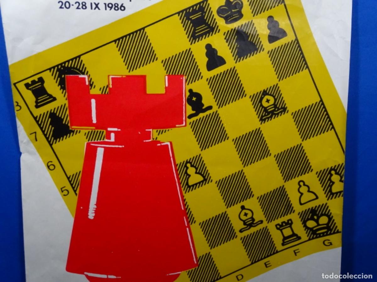 Carteles espect&aacute;culos: GRAN CARTEL AJEDREZ CEMTEMBPN, 1986. - Foto 3
