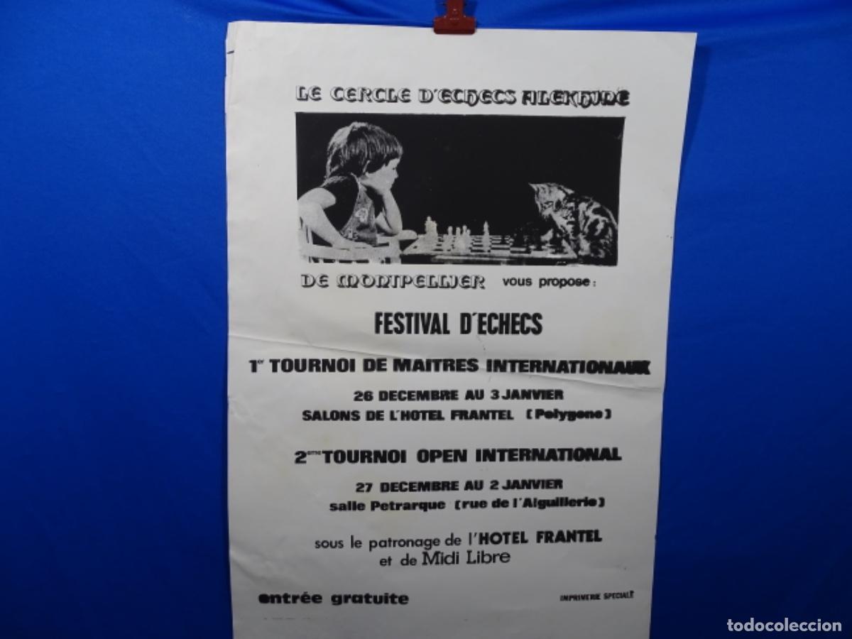 Carteles espect&aacute;culos: GRAN CARTEL AJEDREZ MONTPELLIER. - Foto 1
