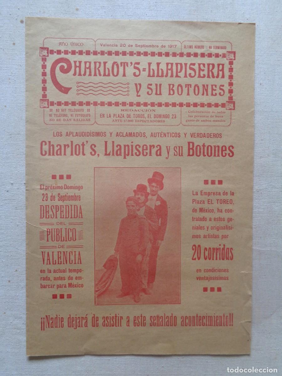Carteles espect&aacute;culos: CHARLOT-LLAPISERA Y SUS BOTONES.-T 276 - Foto 1