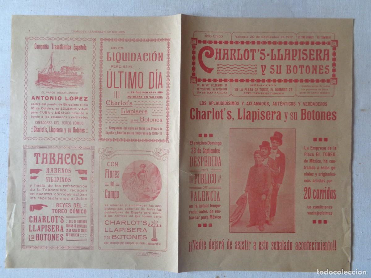 Carteles espect&aacute;culos: CHARLOT-LLAPISERA Y SUS BOTONES.-T 276 - Foto 3