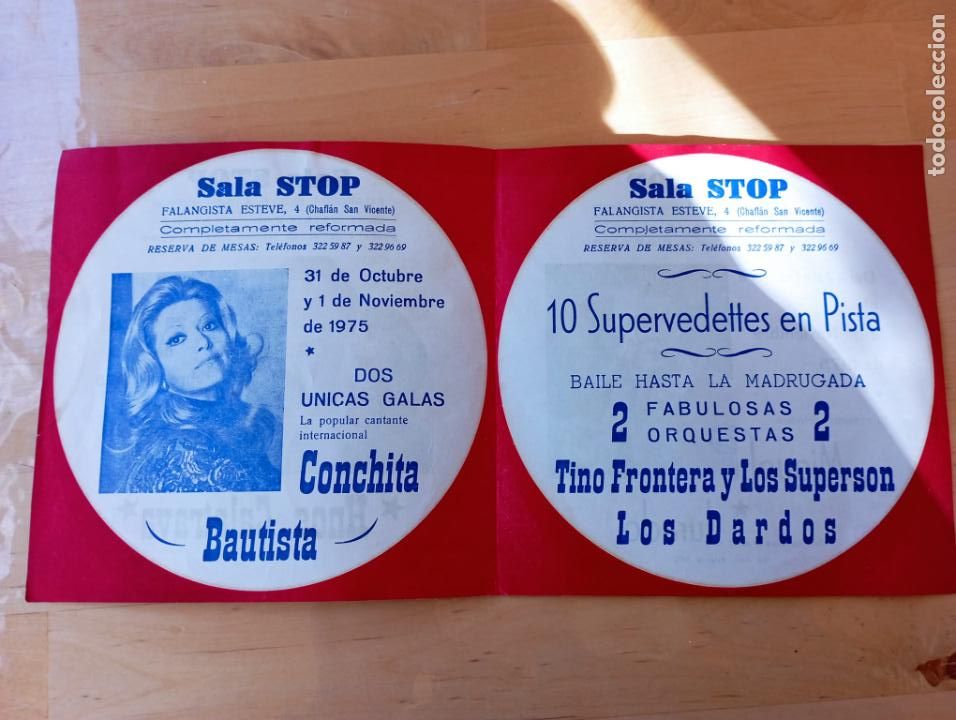 Carteles espect&aacute;culos: SALA SOTP,VALENCIA. A&Ntilde;O; 1975. - Foto 2